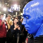 Один из "синих инопланетян" после выступления