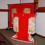 Еще фурисодэ и экран-перегородка из старого кимоно